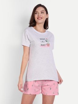Bedtime Story - Grey Cactus Shorts with T-shirt