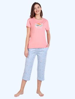 Bedtime Story - Pink Wanderlust Capri with T-shirt