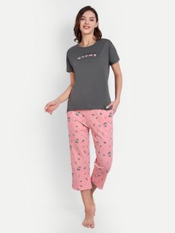 Bedtime Story - Grey New York Capri with T-shirt