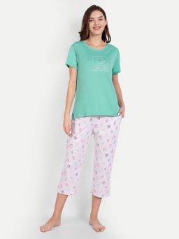 Bedtime Story - Turquoise Nap and Snack Capri with T-shirt