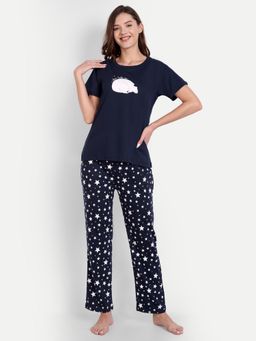 Bedtime Story - Navy Blue Let Me Sleep T-shirt with Pyjama