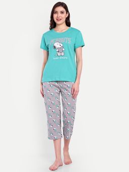Bedtime Story - Green Peanut Sweet Dream Capri with T-shirt