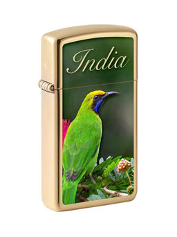 Zippo - Slim Green Bird Design Windproof Pocket Lighter