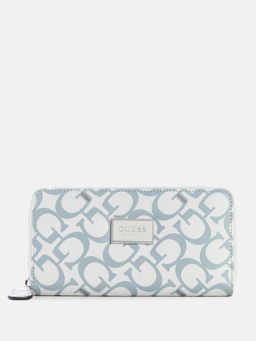 Guess - Women Blue Abree Zip Around Wallet