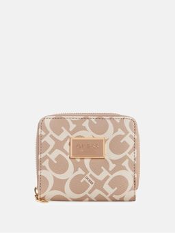 Guess - Women Beige Abre Zip Around Wallet
