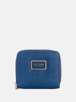 Guess - Women Blue Abre Zip Around Wallet