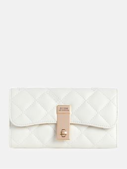 Guess - Women White Vandemark Slim Wallet
