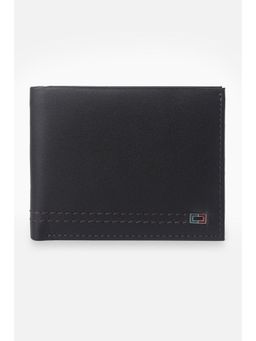 Peter England - Men Black Solid Genuine Leather Wallet