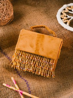 NR by Nidhi Rathi - Brown-Gold Embellished Clutch