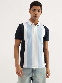 United Colors of Benetton - Blue Stripes Regular Fit Polo T-Shirt