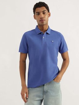 United Colors of Benetton - Blue Solid Regular Fit Polo T-Shirt
