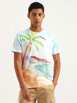 United Colors of Benetton - Multi-Color Printed Regular Fit T-Shirt