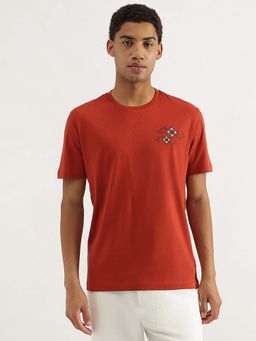 United Colors of Benetton - Red Printed Relaxed Fit T-Shirt
