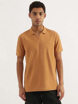 United Colors of Benetton - Brown Solid Relaxed Fit Polo T-Shirt