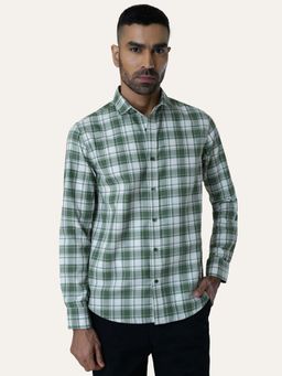 Perch - Green Checks Slim Fit Shirt