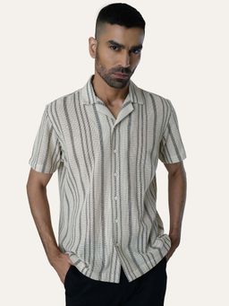 Perch - Black Stripes Relaxed Fit Shirt