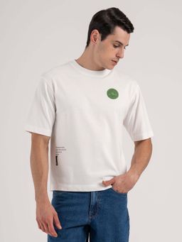 Red Tape - White Printed Regular Fit T-Shirt