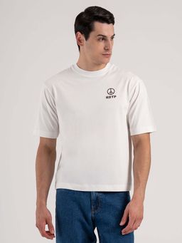 Red Tape - White Printed Regular Fit T-Shirt