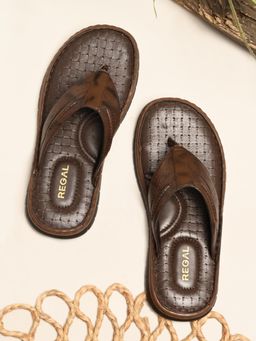 REGAL - Brown Men Casual Leather Sandals