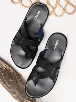 REGAL - Black Men Leather Sandals