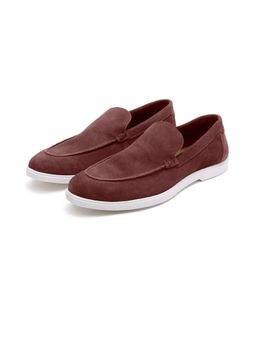 Rare Rabbit - Velour Rust Loafers
