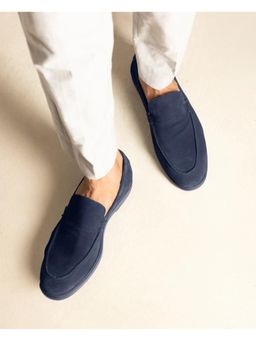 Rare Rabbit - Velour Navy Blue Loafers