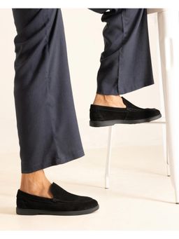 Rare Rabbit - Velour Black Loafers