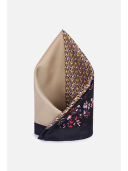 Louis Philippe - Men Beige Print Casual Pocket Square