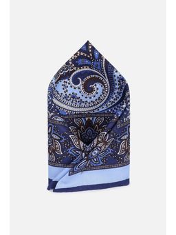 Louis Philippe - Men Blue Print Casual Pocket Square