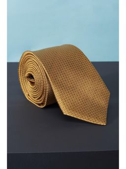 Peter England - Men Yellow Embroidered Tie