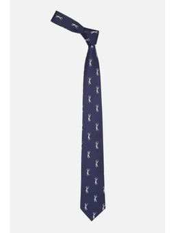 Van Heusen - Men Navy Embroidered Formal Tie