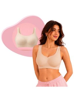 Rheal Curve - Beige Seamless Wireless Bra with Removable Pads