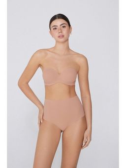 Rheal Curve - Beige Strapless Padded Push Up Tube Bra