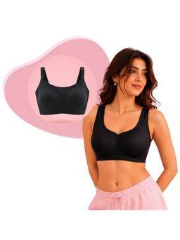 Rheal Curve - Black Seamless Wireless Bra with Removable Pads