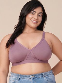 Groversons Paris Beauty - Lavender Women Wire-Free Non-Padded Seamless Bra