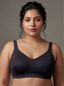 SOIE - Black Women Full Coverage Max Support Minimizer Bra