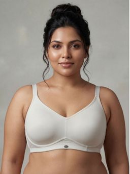 SOIE - Off White Women Non Padded Non Wired Full Coverage Spacer Cup Bra