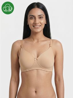 Inner Sense - Beige Lightly Padded Strapless Antimicrobial Bra