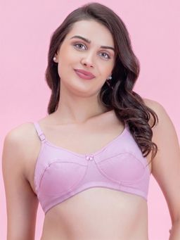 Groversons Paris Beauty - Pink Women Wire-Free Non-Padded Seamless Bra