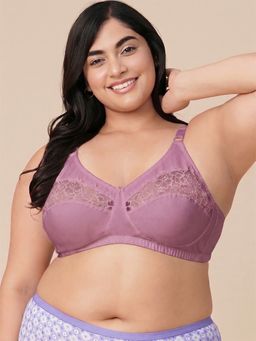 Groversons Paris Beauty - Purple Women Wire-Free Non-Padded Seamless Bra