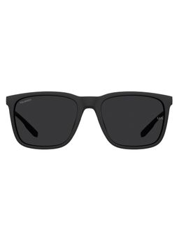 Under Armour - Mens Black Polarized Lens Matte Black Square Sunglasses with 100% UV Protection (56)