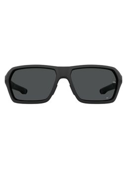 Under Armour - Mens Grey Matte Black Rectangular Sunglasses with 100% UV Protection (64)