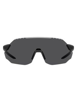 Under Armour - Unisex Grey Matte Black Wrap around Sunglasses with 100% UV Protection
