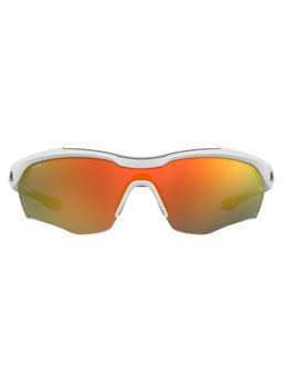 Under Armour - Mens Orange Matte White Wrap around Sunglasses with 100% UV Protection