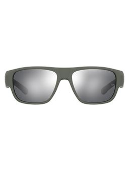 Under Armour - Mens Extra White Lens Matte Olive Grey Sqaure Sunglasses with 100% UV Protection (60)
