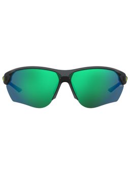 Under Armour - Mens Green Crystal Grey Rectangular Sunglasses with 100% UV Protection (68)