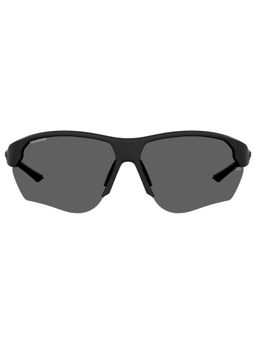 Under Armour - Mens Grey Polarized Black Rectangular Sunglasses with 100% UV Protection (68)