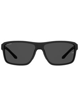 Under Armour - Mens Grey Polarized Lens Matte Black Sqaure Sunglasses with 100% UV Protection (62)