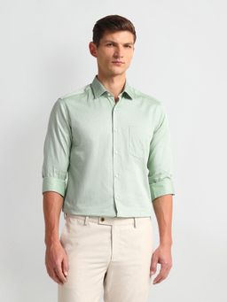 Arrow - Men Green Printed Slim Fit Formal Shirt