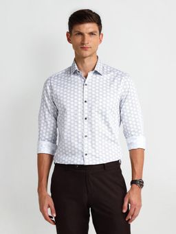 Arrow - Men White Printed Slim Fit Formal Shirt